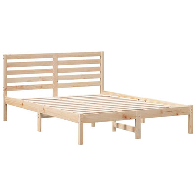 Sängyn runko päätyllä Ruskea 4FT6 Double Täysi mänty