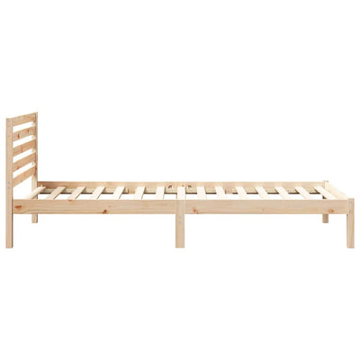 Sängyn runko päätyllä Ruskea 90 x 210 cm Täysi mänty