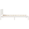 Valkoinen sängyn runko päätyllä Balcanu 90x210cm (mänty)
