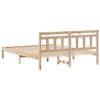 Massiivinen mänty sängyn runko, ruskea, 5FT King Size