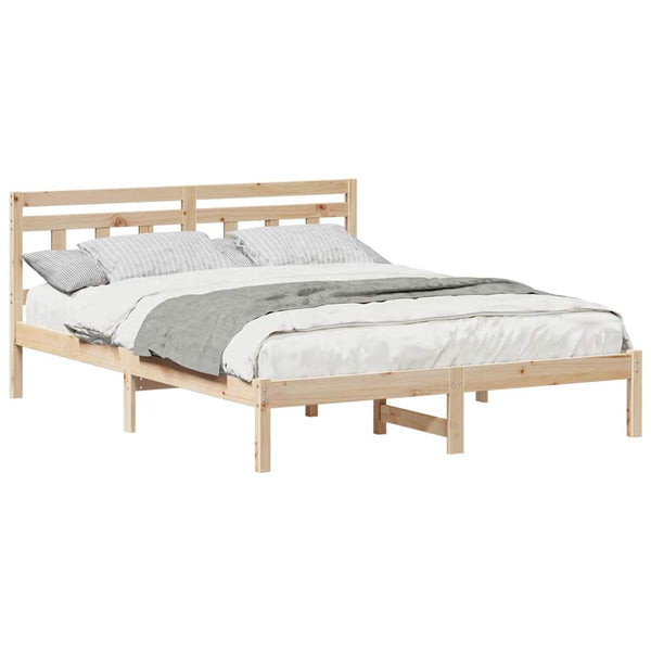 Massiivinen mänty sängyn runko, ruskea, 5FT King Size