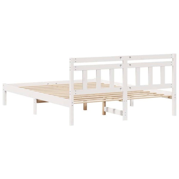 Valkoinen massiivinen mänty sängyn runko 5FT King Size