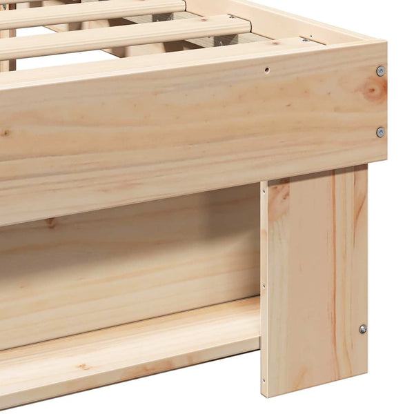 160 x 200 cm Ruskea sängyn runko Massiivinen mänty päädyllä