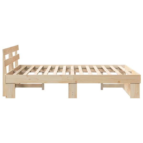 Sängyn runko Ruskea massiivinen mänty päätyllä 5FT King Size