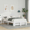Valkoinen pääty sängyn rungolle 140 x 190 cm massiivimänty