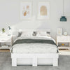 Valkoinen pääty sängyn rungolle 140 x 190 cm massiivimänty