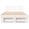 Valkoinen pääty sängyn rungolle 140 x 190 cm massiivimänty