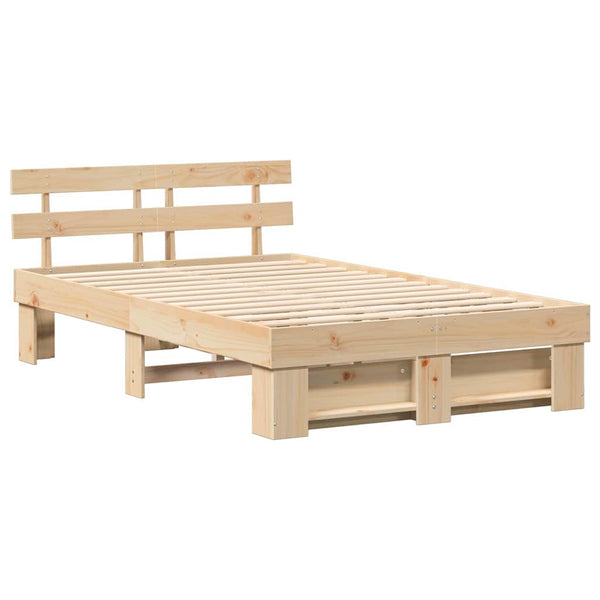Ruskea päätyllä sängyn runko 4FT6 Double Massiivinen mänty