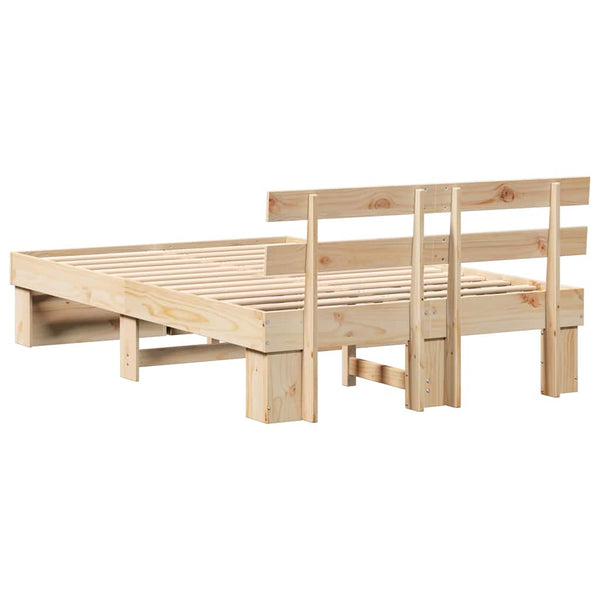 Ruskea päätyllä sängyn runko 4FT6 Double Massiivinen mänty