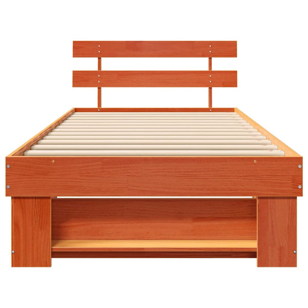 3FT Single ruskea pääty sängyn runko massiivisesta männystä