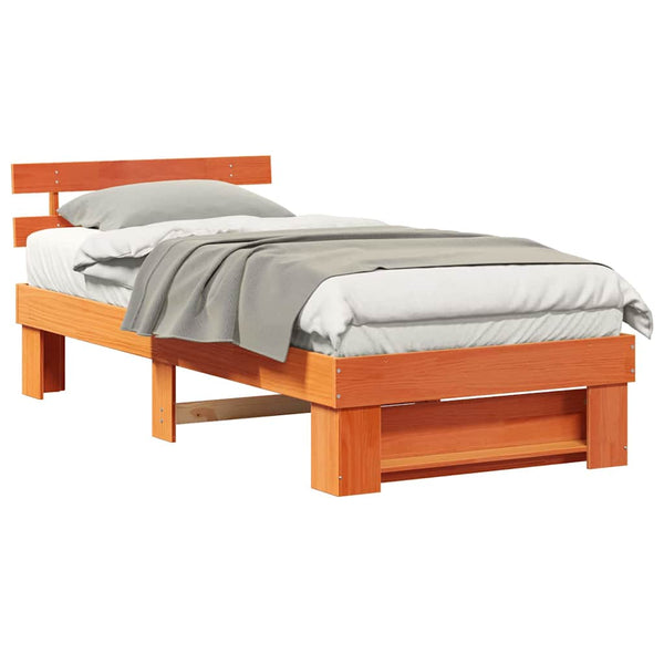 Vaha ruskea 2FT6 Small Single Massiivinen mänty sängyn runko