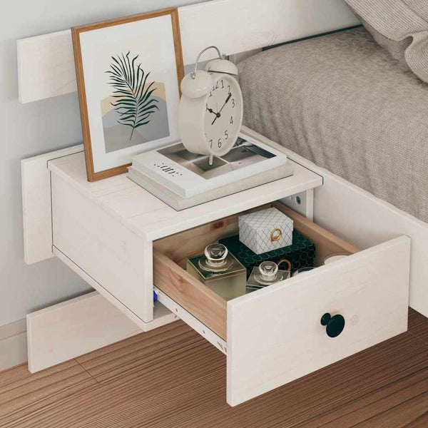 3FT Single sängyn runko Massiivinen mänty Valkoinen päätyllä