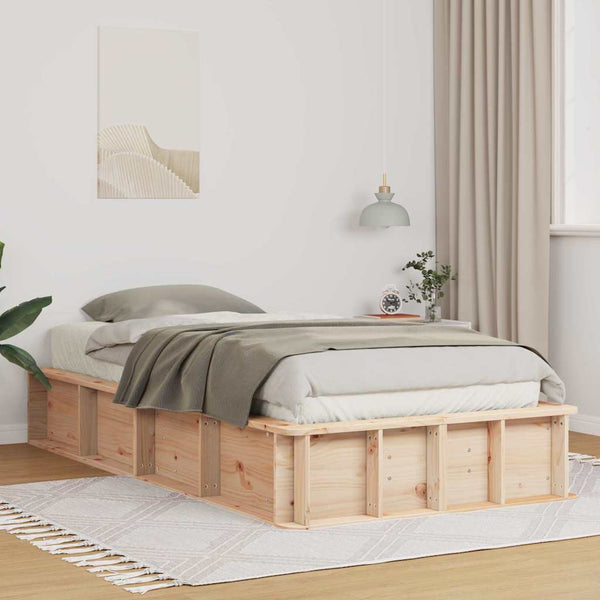 Sängyn runko Vaha ruskea 2FT6 Small Single Massiivinen mänty
