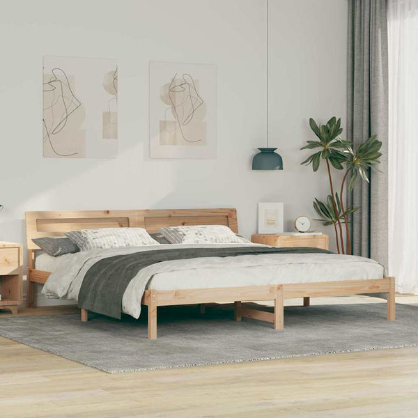 Ruskea 6FT Super King Size sängyn runko Massiivinen mänty