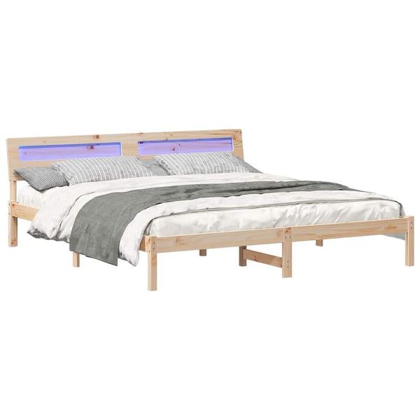 Ruskea 6FT Super King Size sängyn runko Massiivinen mänty