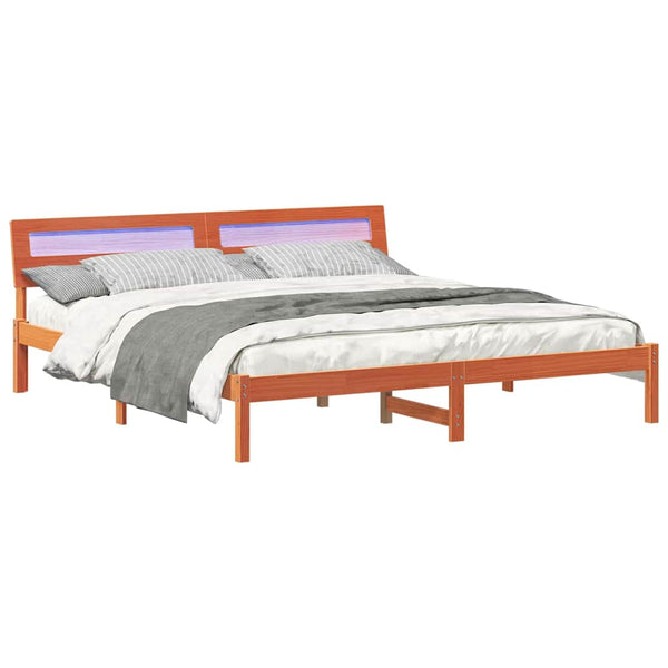 Sängyn runko Vaha ruskea massiivinen mänty 6FT Super King Size