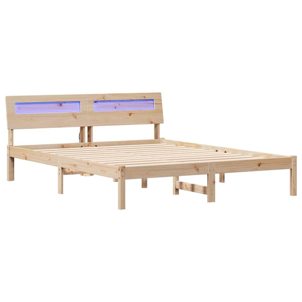 Massiivinen mänty sängyn runko päätyllä Ruskea 5FT King Size