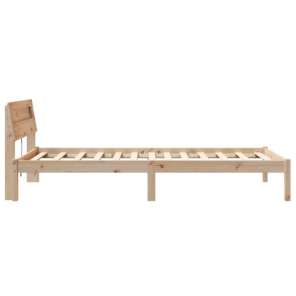 2FT6 Small Single ruskea massiivinen mänty sängyn runko