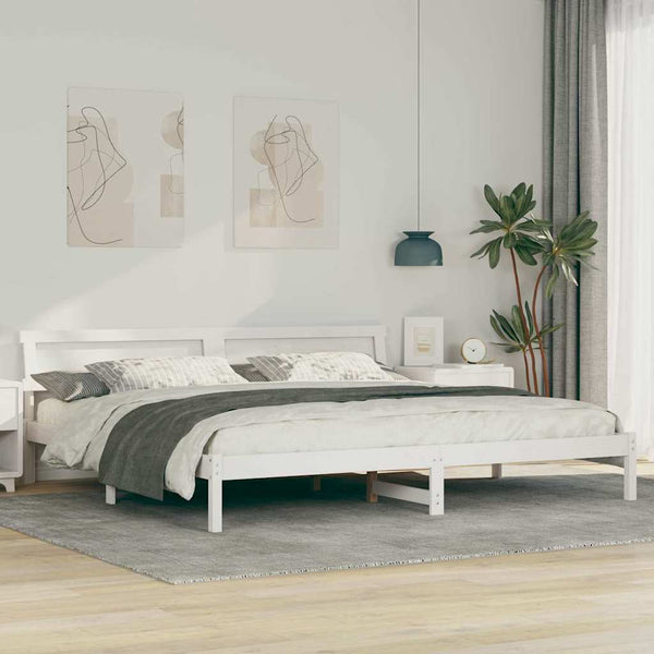 Massiivinen mänty sängyn runko 6FT Valkoinen Super King Size