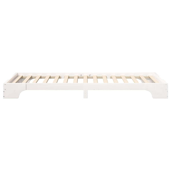 Massiivinen mänty sängyn runko 100 x 210 cm Valkoinen