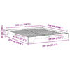 Sängyn runko 200 x 220 cm ruskeasta massiivisesta mänty materiaalista