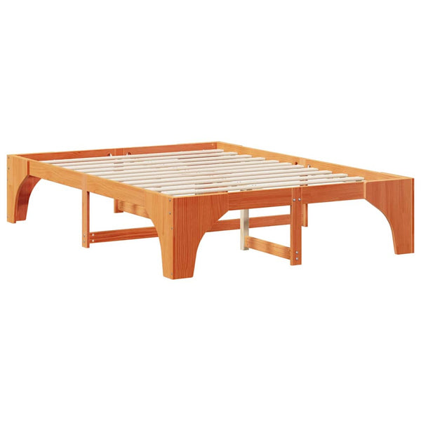 Sängyn runko massiivista mäntyä, ruskea, 5FT King Size