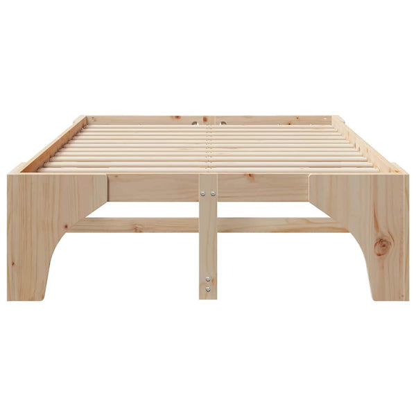 120 x 200 cm ruskea sängyn runko massiivimänty