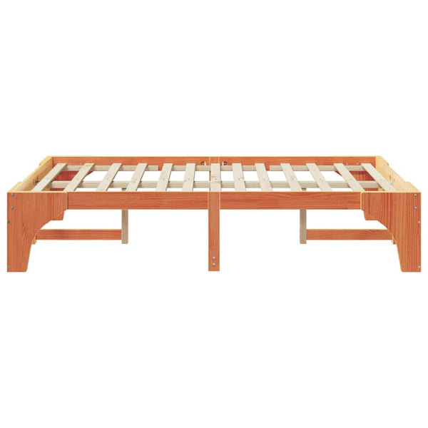 Massiivinen mänty sängyn runko 140 x 190 cm ruskeana