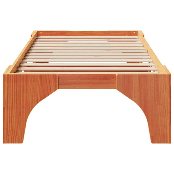 2FT6 Small Single ruskea sängyn runko massiivista mäntyä