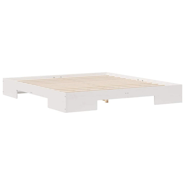 Lattiapunkka Super King Size 6FT Täysi mänty Valkoinen