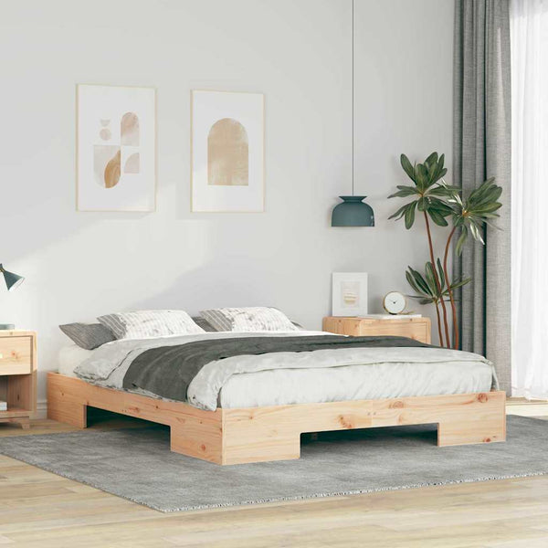 Ruskea 5FT King Size Lattiapunkka säilytystilassa täysmänty