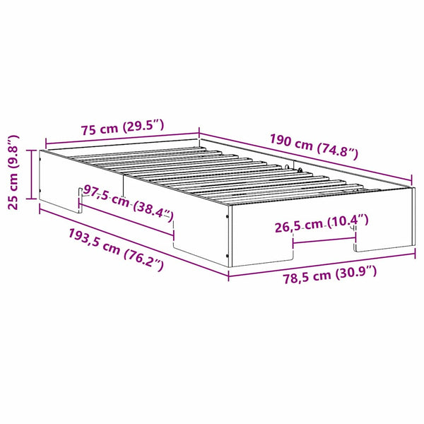 2FT6 Valkoinen Lattiapunkka Pieni Yksittäinen Täysi mänty