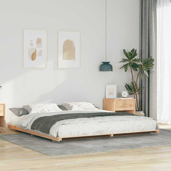 Sängyn runko Ruskea 6FT Super King Size Massiivinen mänty