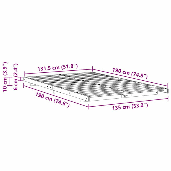 Lattiapunkka Ruskea 4FT6 Double Täysi mänty