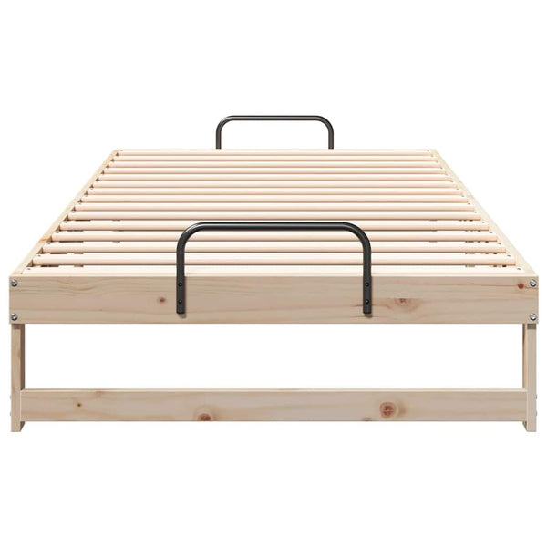 100 x 200 cm ruskea sängyn runko massiivista mäntyä