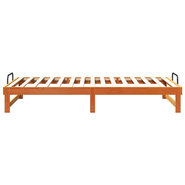 Sängyn runko massiivista mäntyä ruskeana 100 x 200 cm