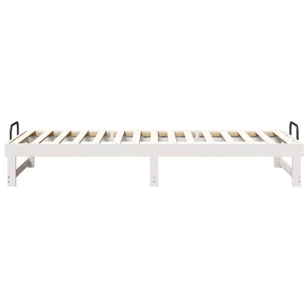 Massiivinen mänty sängyn runko 90 x 210 cm Valkoinen