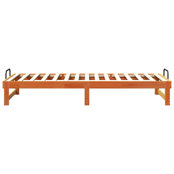 Sängyn runko 90 x 210 cm, ruskea, massiivinen mänty