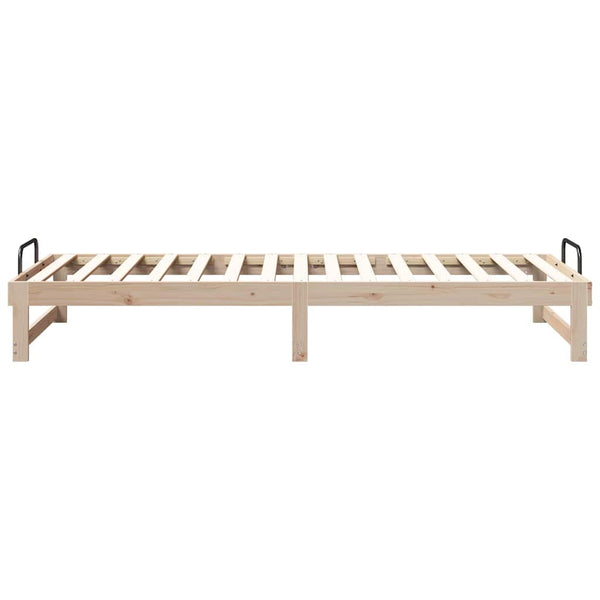 Massiivinen mänty sängyn runko, ruskea, mitat 80 x 220 cm