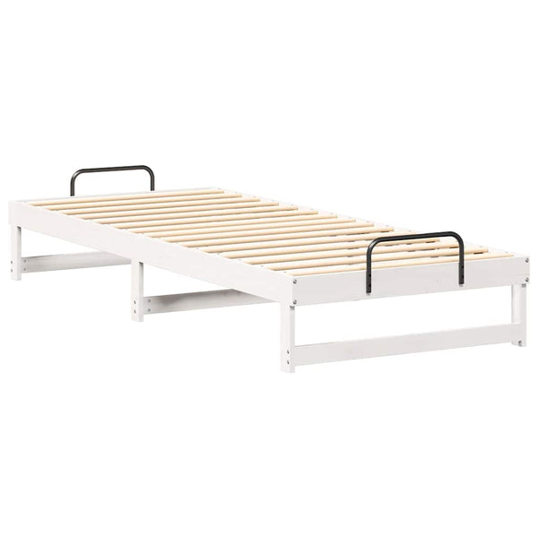Massiivinen mänty sängyn runko 90 x 220 cm Valkoinen