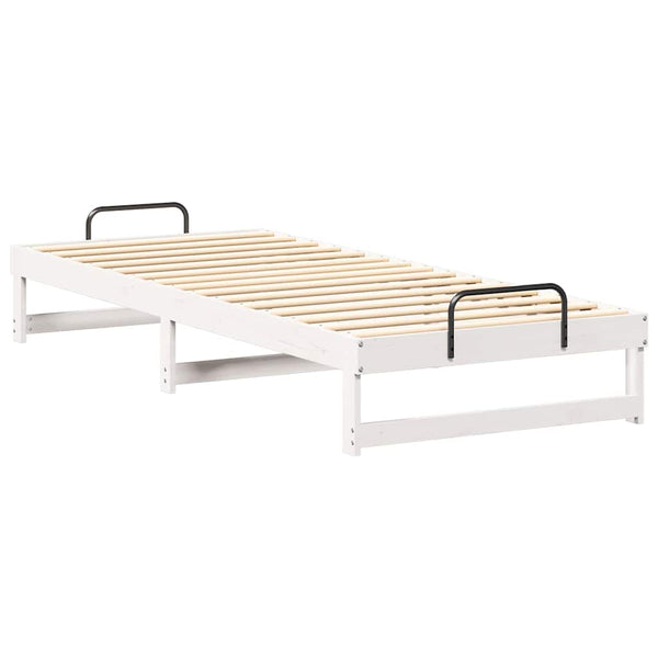 Massiivinen mänty sängyn runko 90 x 220 cm Valkoinen