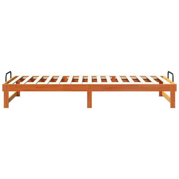 90 x 220 cm ruskea sängyn runko massiivisesta männystä