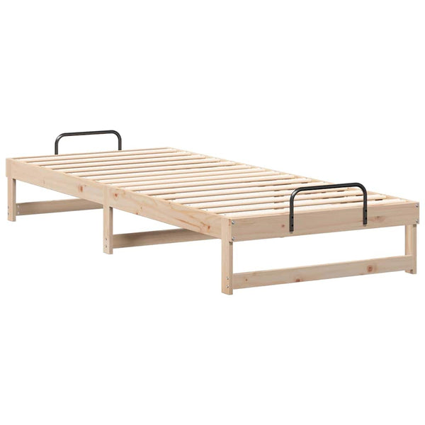 Massiivinen mäntyrunko sängylle, ruskea 100 x 220 cm