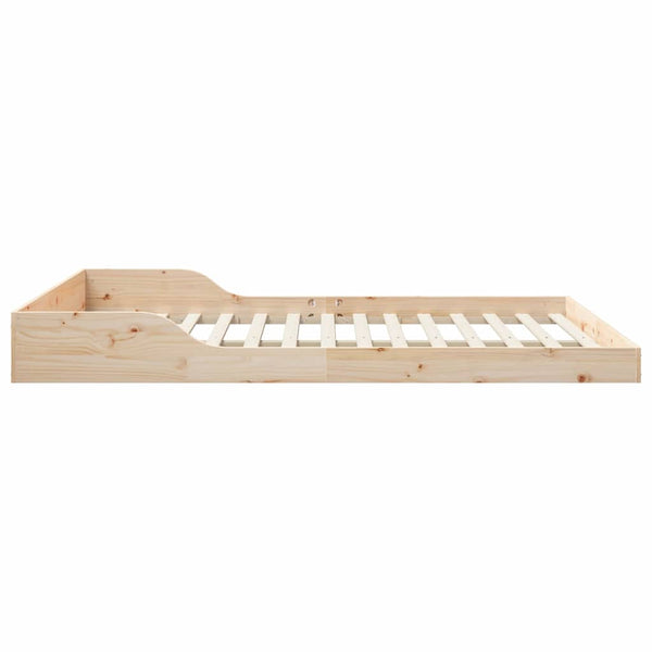 Ruskea sängyn runko 5FT King Size massiivinen mänty