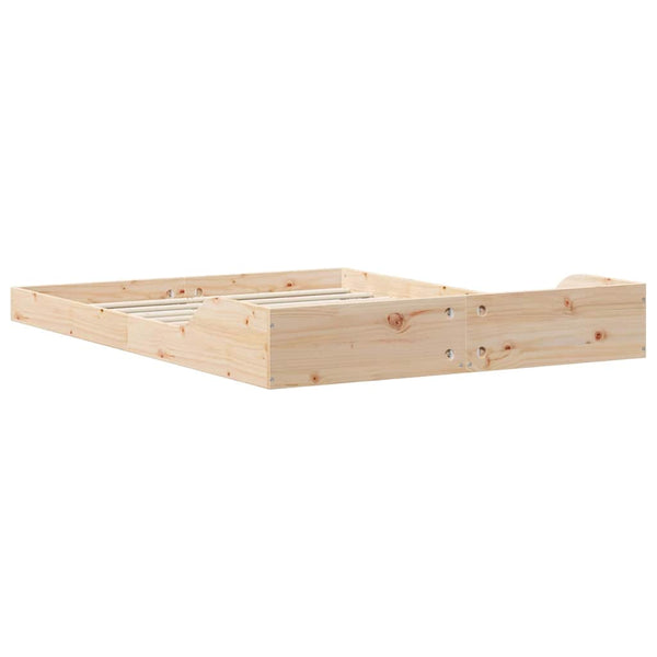 Ruskea sängyn runko 4FT Small Double Massiivinen mänty