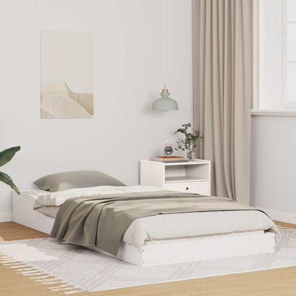 Sängyn runko 80 x 220 cm Valkoinen Massiivinen mänty