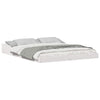 Valkoinen sängyn runko 140 x 220 cm Massiivista mäntyä