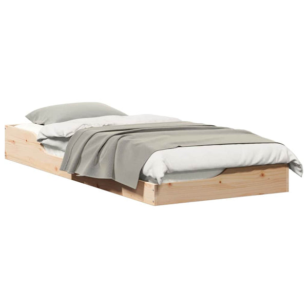 Ruskea sängyn runko 80 x 210 cm Massiivinen mänty