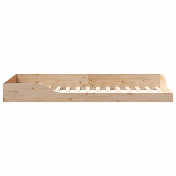 Ruskea sängyn runko 80 x 210 cm Massiivinen mänty