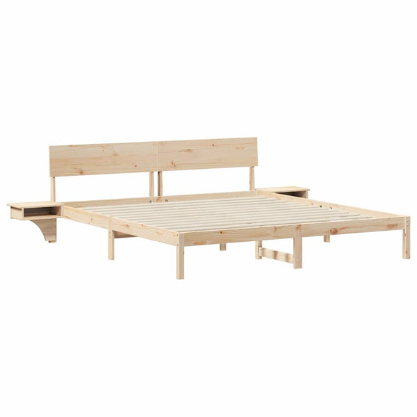Ruskea sängyn runko 6FT Super King Size Massiivinen mänty